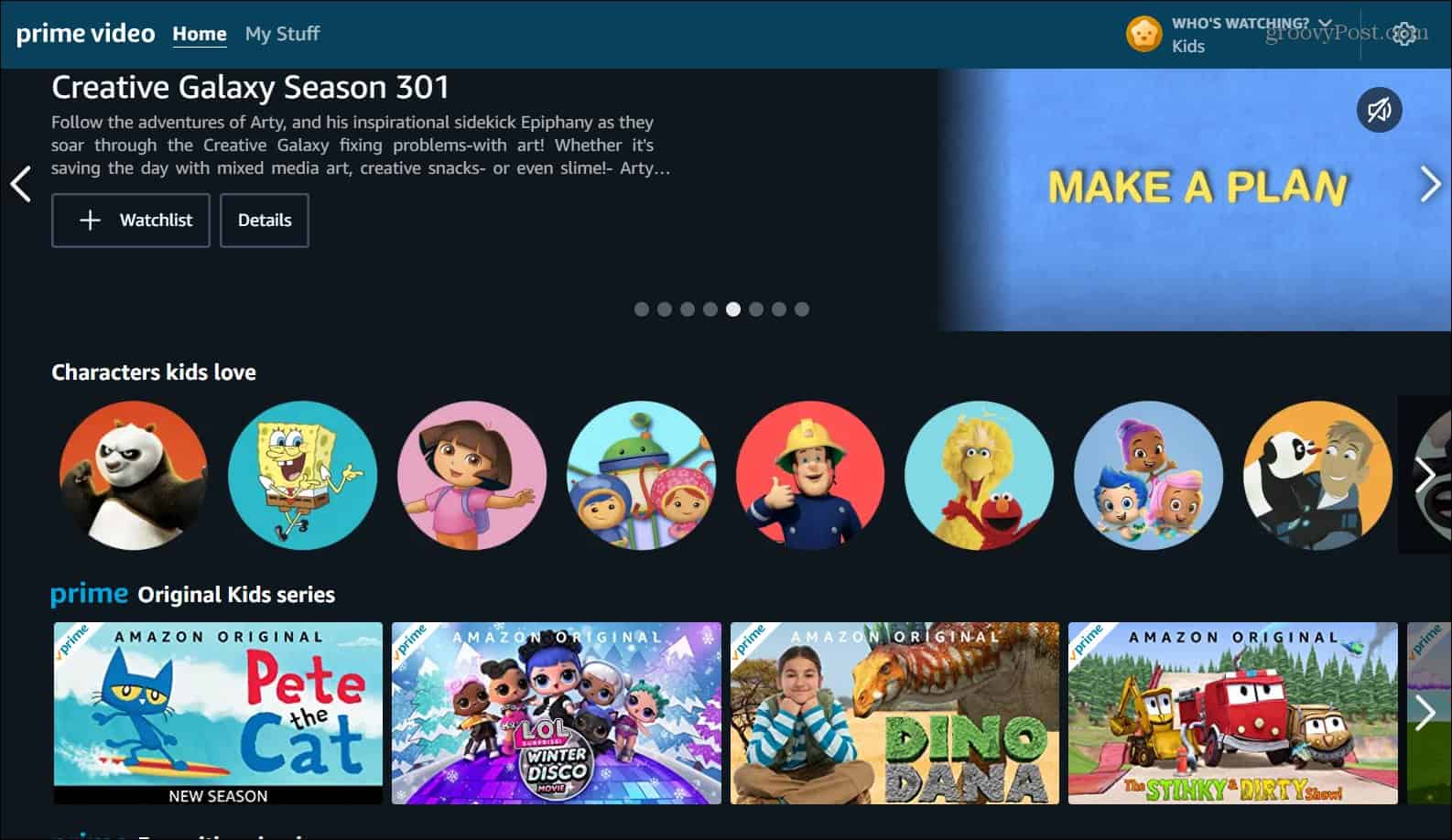 amazon prime video kids profile