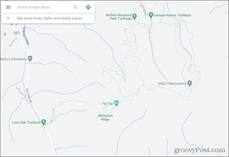 trails in google maps