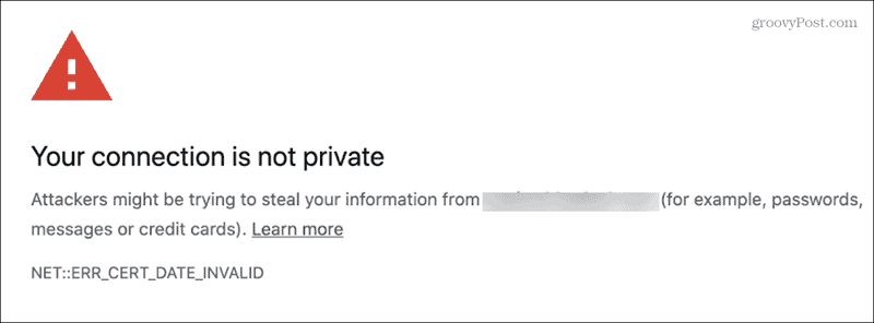 Your Connection is Not Private