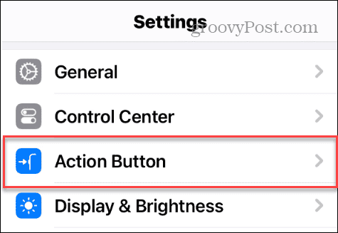 action button settings iphone pro