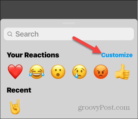 customize reaction