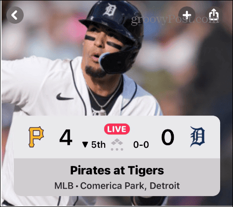Follow Live Sports on iPhone