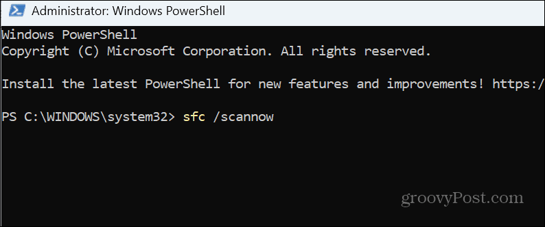 sfc scannow command