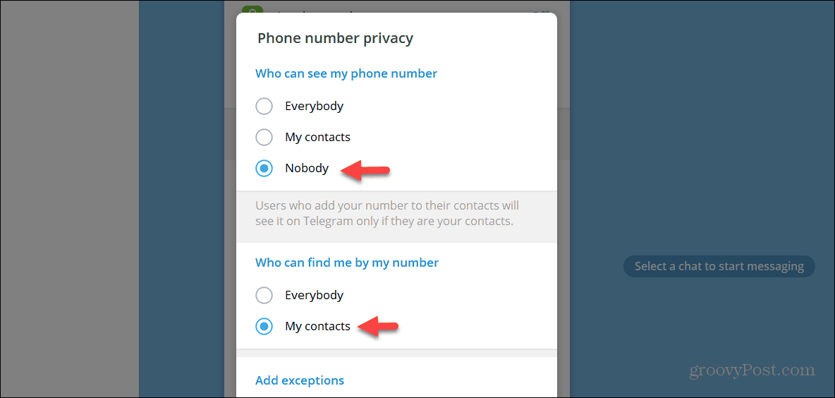 Nobody can see my Phone Number on Telegram Desktop