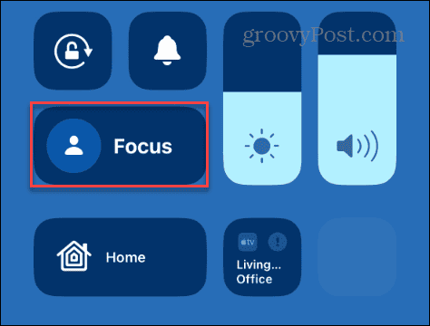 Focus Button Control Center iPhone