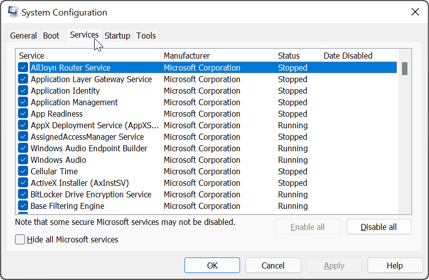 System Configuration