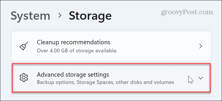 Disable Reserved Storage 