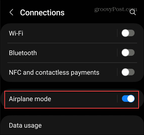 Enable or Disable Airplane Mode 