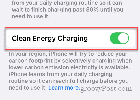 Manage Clean Energy Charging 