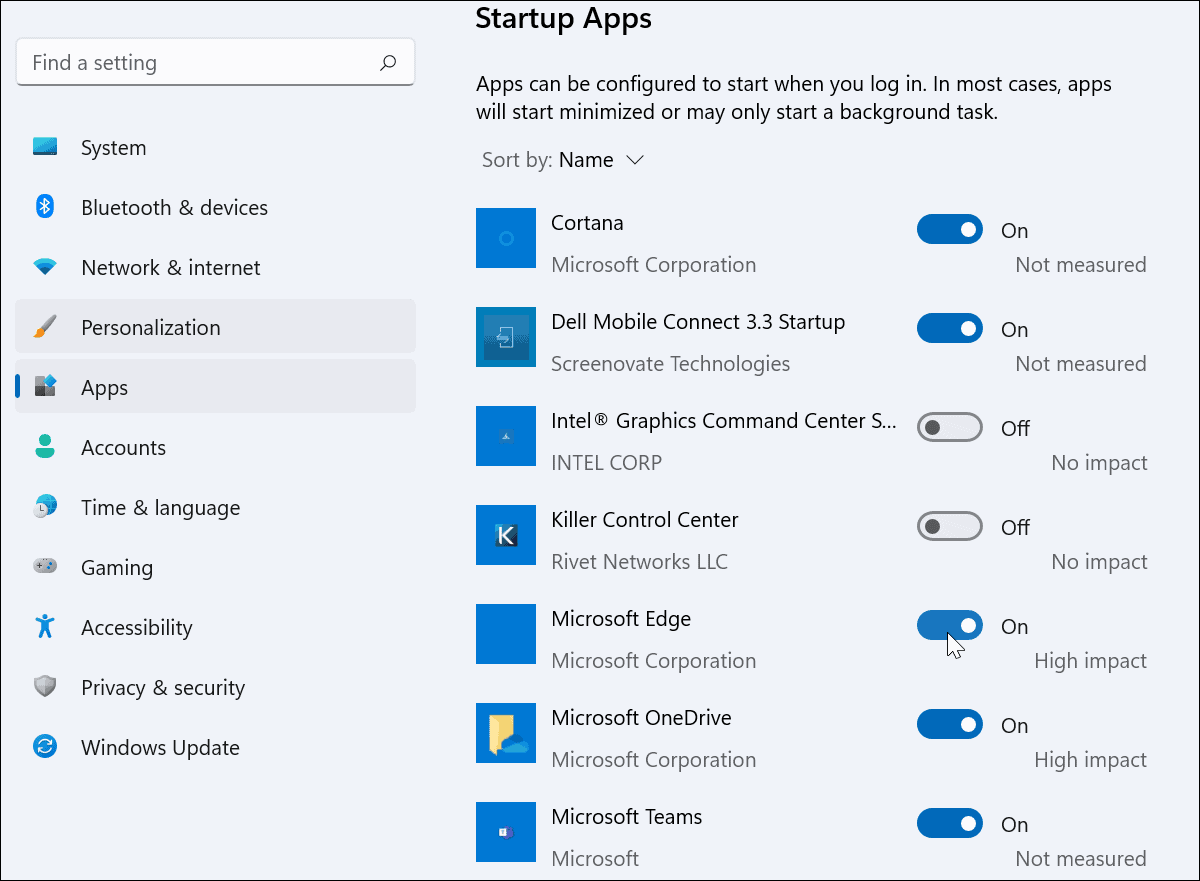 disable startup apps windows 11