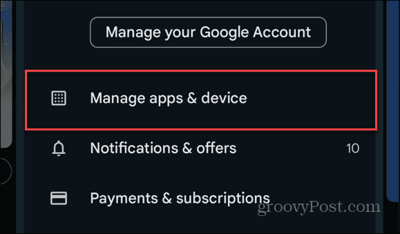 manage apps and device