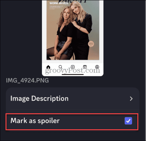 mark image as spoiler discord mobile