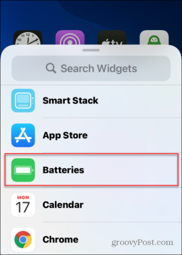 Add batteries widget