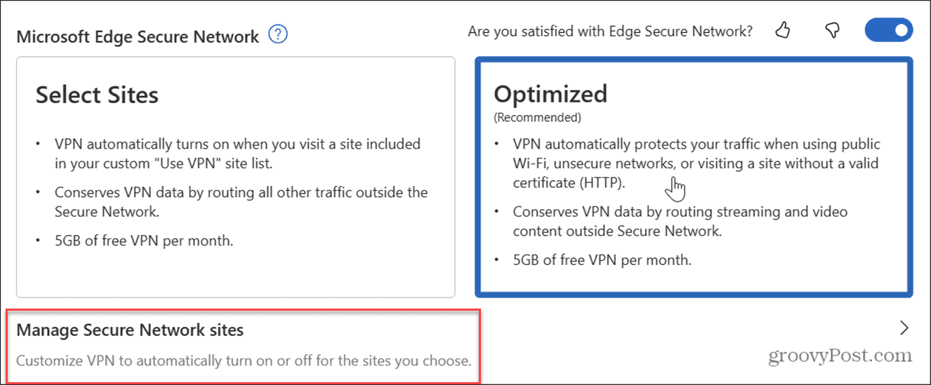 Use Microsoft Edge VPN