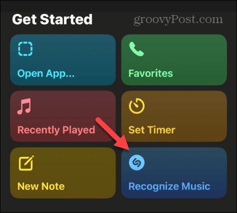 recognize music shazam shortcut
