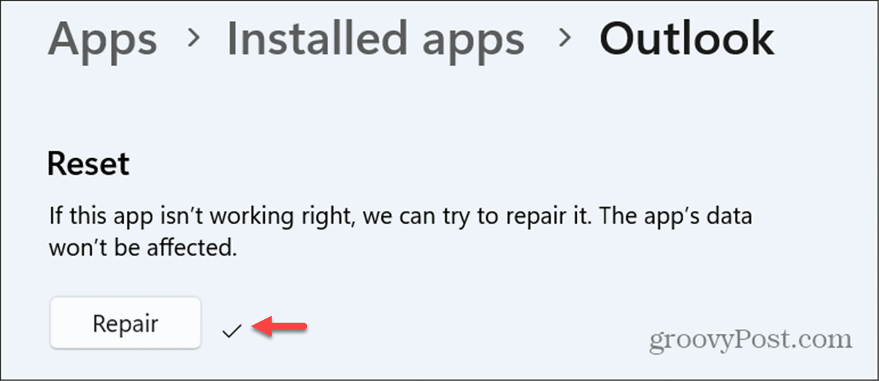 Reset or Repair Windows 11