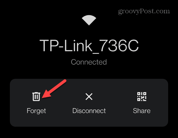 forget a Wi-Fi Connection on Android