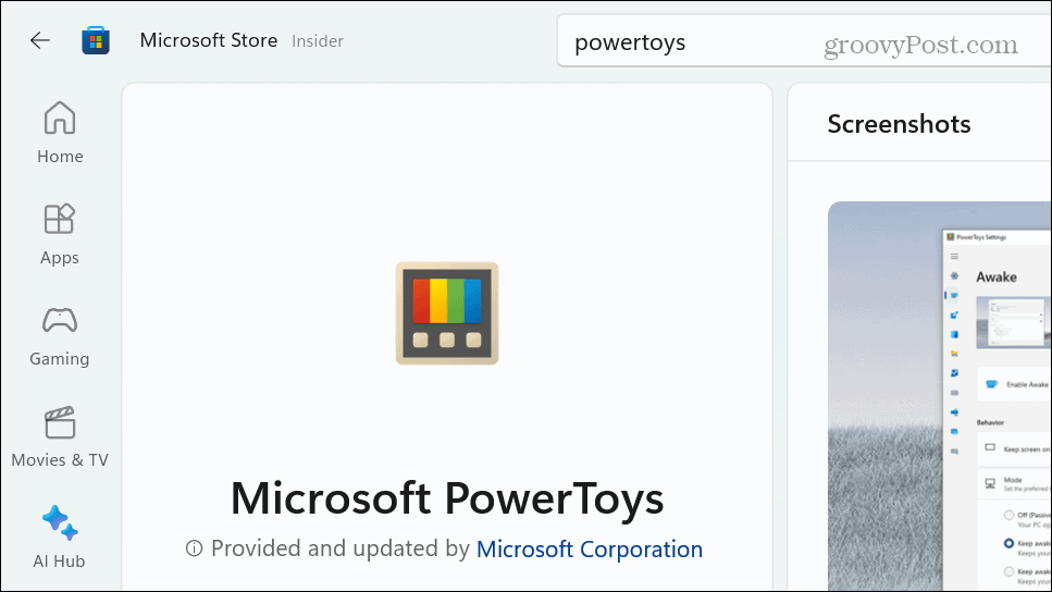 powertoys microsoft store