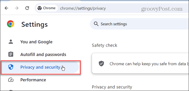 privacy and security Chrome