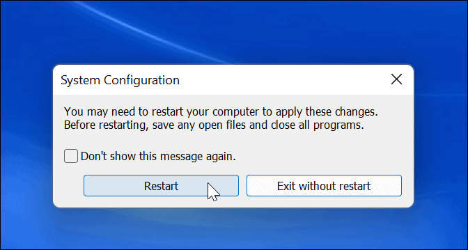 Restart Windows 11