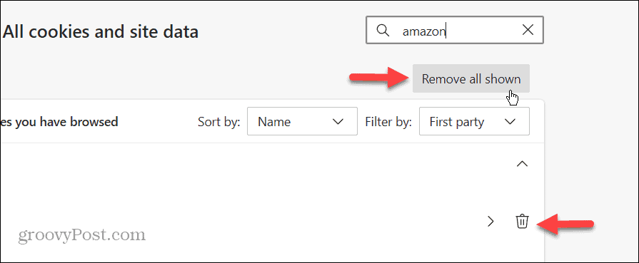 View or Search Cookies in Microsoft Edge