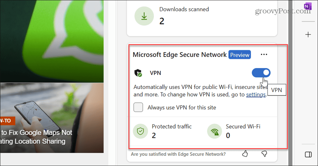 Use Microsoft Edge VPN