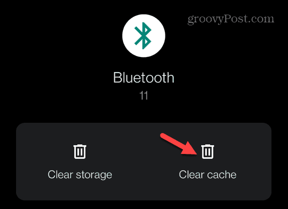 clear bluetooth cache