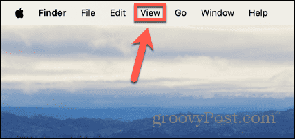 mac finder view menu