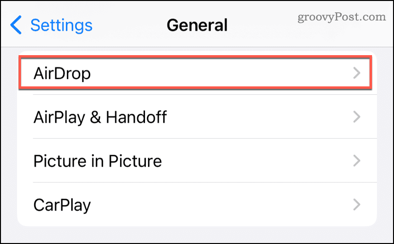 AirDrop Settings to Turn Off NameDrop