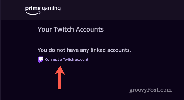 Option to link Twitch and Amazon accounts