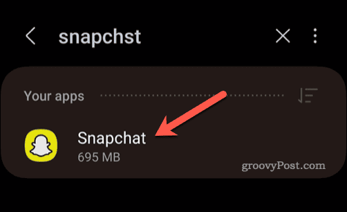 Open Snapchat app information on Android