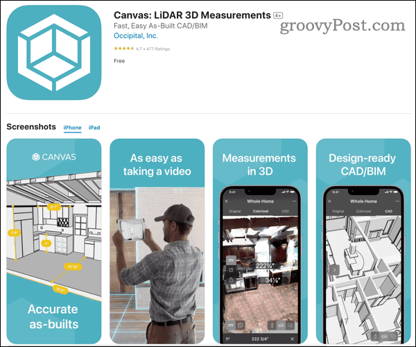 Canvas 3D Measurements