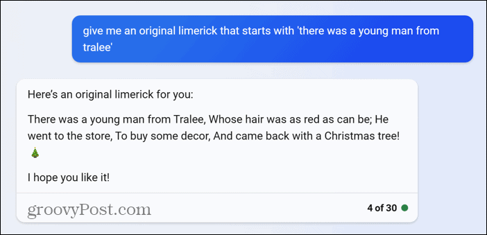 bing chat limerick