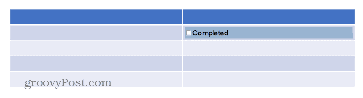 powerpoint completed checkbox