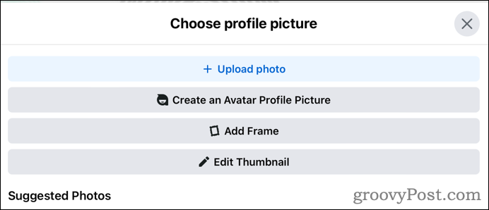 Choose profile picture