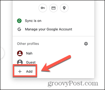 chrome add profile
