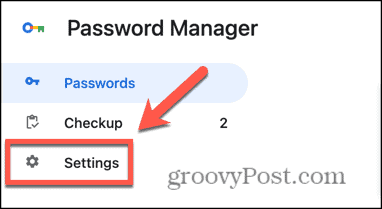 chrome password settings