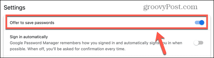chrome offer to save passwords