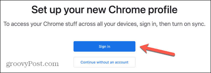 chrome sign in