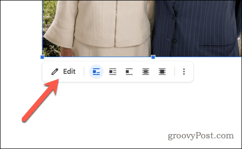 Edit an image in Google Docs