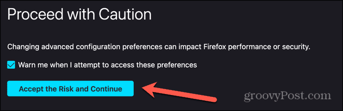 firefox accept the risk