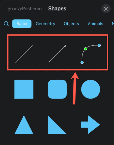 freeform line options