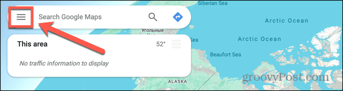 google maps menu