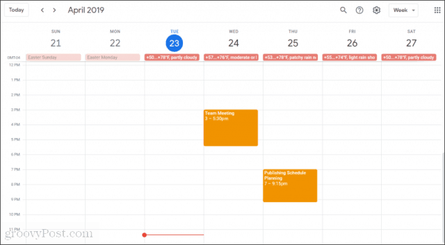 gsuite calendars