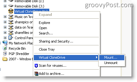 Mount ISO Image using VirtualClone Drive