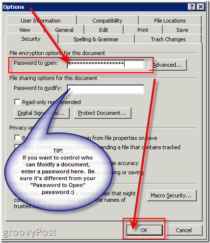 Encrypt Office 2003 Documents