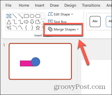 powerpoint merge shapes