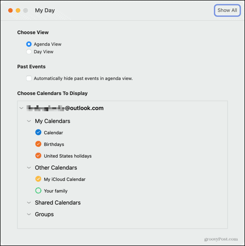 Personalize My Day in Outlook