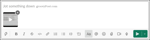 Send a video clip in Slack