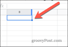 Resizing a column in Google Sheets